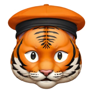 Cara de Tigre con gorra de golf  sticker