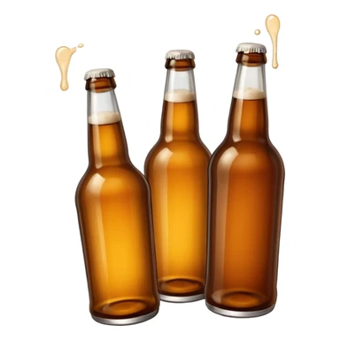Three empty beer bottles (mess) sticker