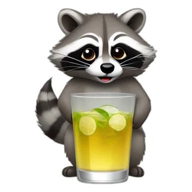Racoon drink vodka sticker