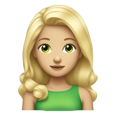 blonde girl with green eyes sticker