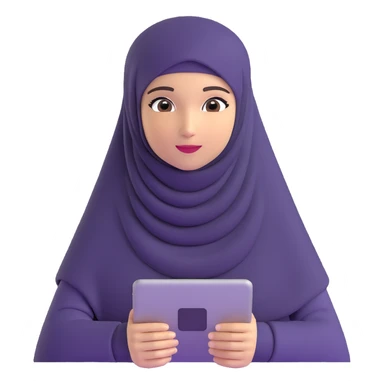 girl with hijab computer science engineer working with metaverse technology sticker