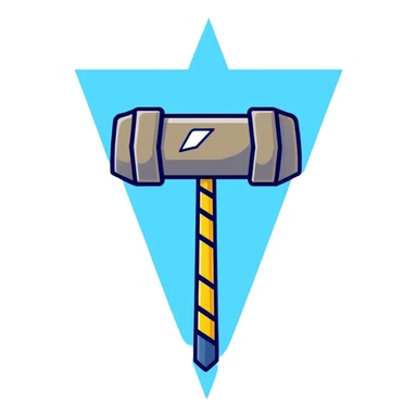 thor hammer with lightning sticker