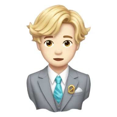 Jimin bts con un traje de tiburones  sticker