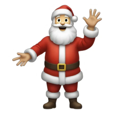 Full height Actively gesturing with hands pale skin Santa Claus sticker