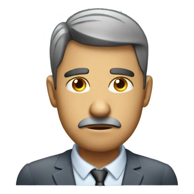 sad & dirty office manager  sticker