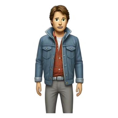 Marty Mcfly in back to the future sticker