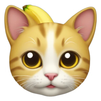 cat love banan sticker