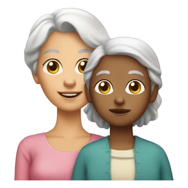 Grandmother with a girl sticker