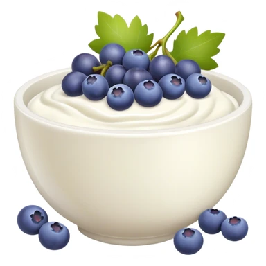 yoghurt bowl with grapes and blueberries sticker