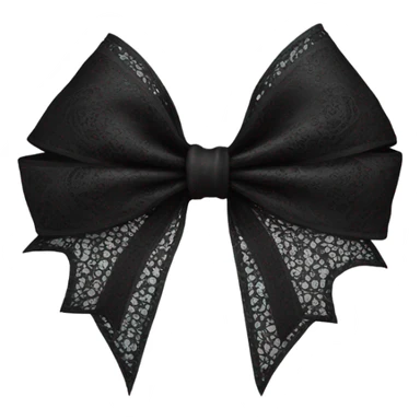 Black girly bow , Victorian era goth sticker