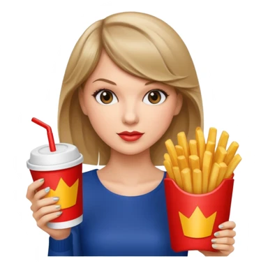Taylor Swift holding a cup of fries





































 sticker
