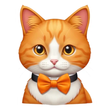 Little orange cat named chili wearing a bow tie  sticker