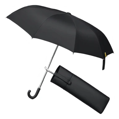 black folding umbrella sticker
