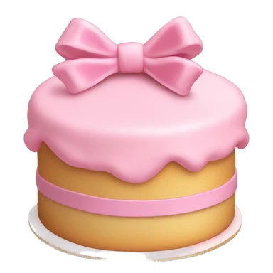 light pink cake with mini bows  sticker
