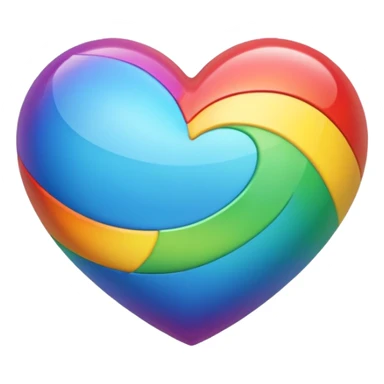 Un cuore arcobaleno sticker