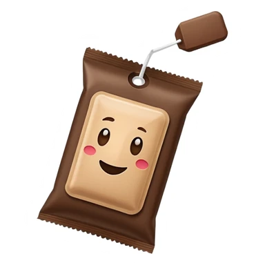 rectangular coffee sachet stick sticker