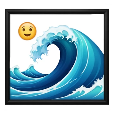 wave shape picture frame sticker