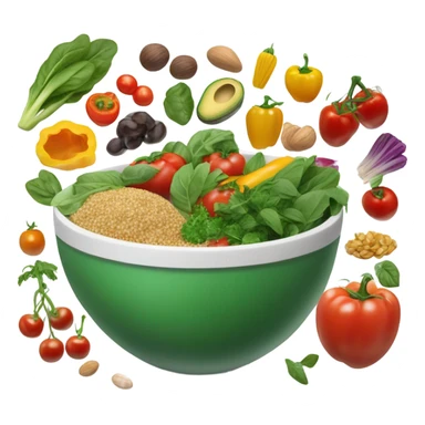 realistic bowl of healthy food sticker