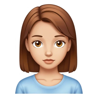 Brown hair girl in a Y2K style sticker