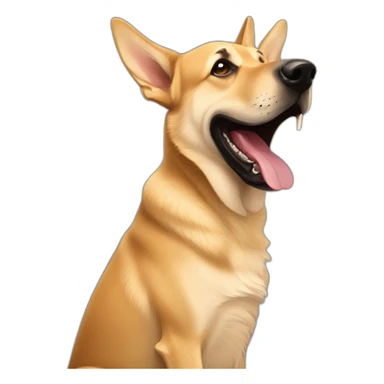 Joe biden being bit by german sheppard sticker