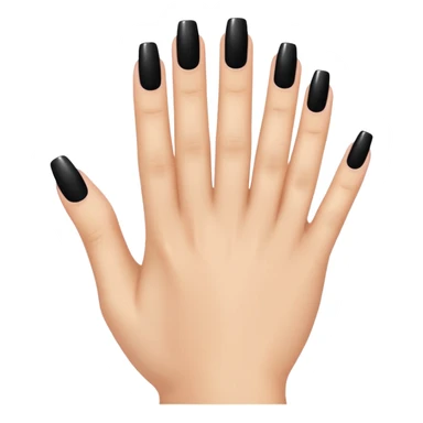 Black nails sticker