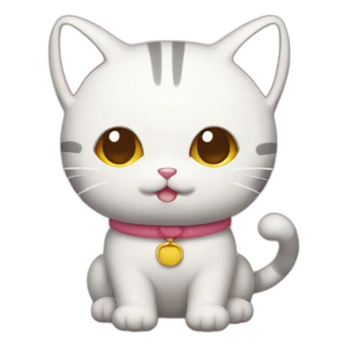 japanese Sanrio like cat mascot sticker