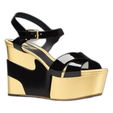 Ysl TRIBUTE PLATFORM SANDAL black PATENT LEATHER sticker