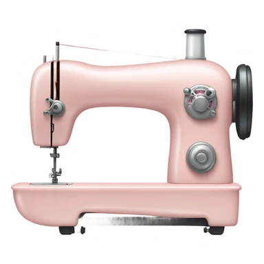 Very light blush pink sewing machine sticker