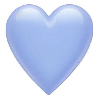 very light pale periwinkle heart shape sticker