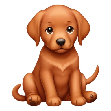 Red labrador puppy sticker