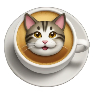 cat coffee sticker
