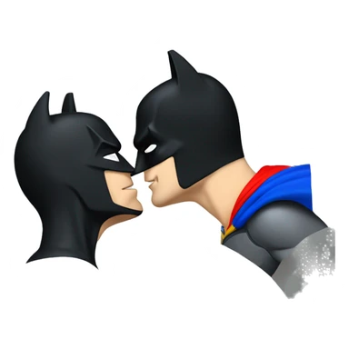 Batman and superman kiss sticker