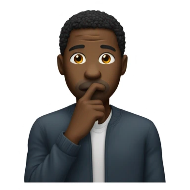 a black man holding his nose sticker
