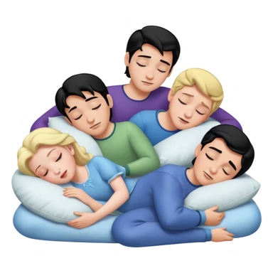 Disney princes sleeping sticker
