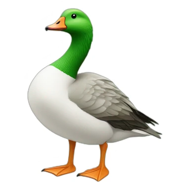 Wilde goose wearing sportswear green sticker