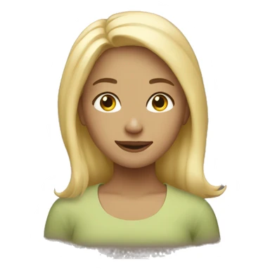 Gratitude blonde girl sticker