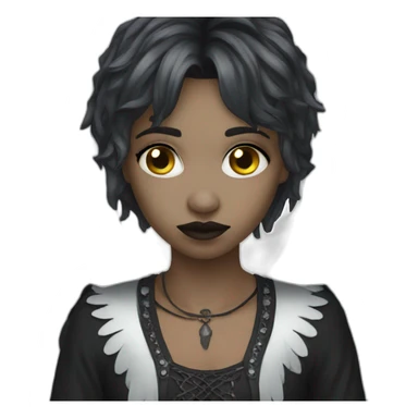 gothic angel sticker