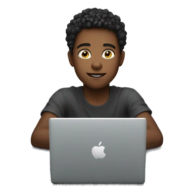 Boy playing pc games sticker