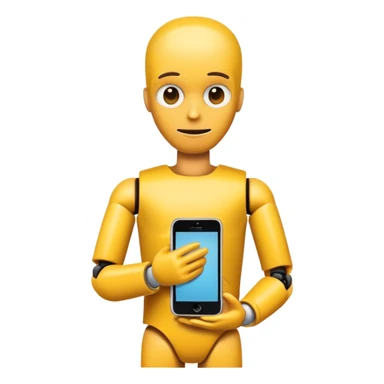 crash test dummy with iphone sticker