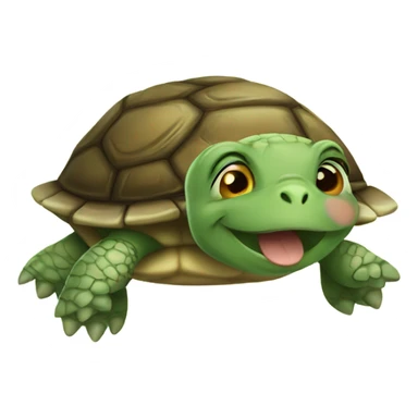 Happy face turtle sticker