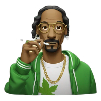 Snoop Dogg smoking weed sticker