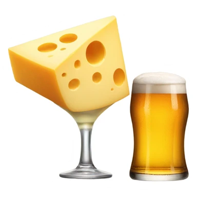cheese with a beer sticker