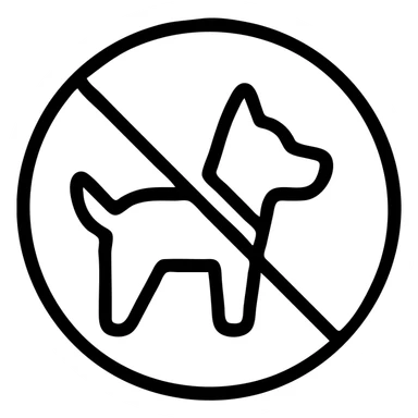 no pet sign, clear prohibition symbol, simple and easily recognizable, suitable for signage, no text sticker