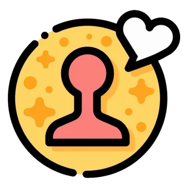 social media followers icon on a gold coin sticker