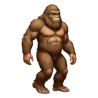 hairy bigfoot sasquatch creature walking in forest sticker