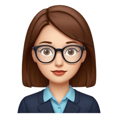 👩 with specs sticker