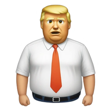 fat trump skin shirt sticker