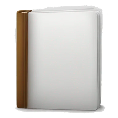 closed book, white cover sticker