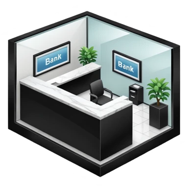 isometric bank sticker