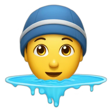 Nadadora con gorro de piscina sticker